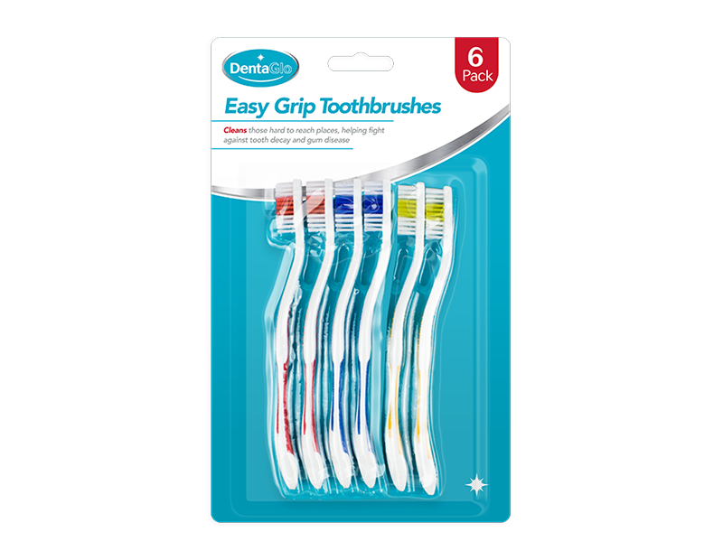 Easy Grip Toothbrushes 6pk